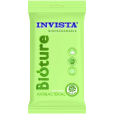 Set 15 Servetele umede antibacteriene Biodegradabile Verde Invista IV3200