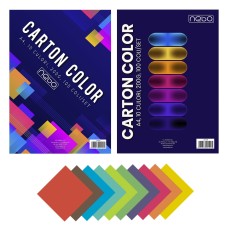 Carton color A4, 200g, 10 culori, 100 coli/set - NEBO
