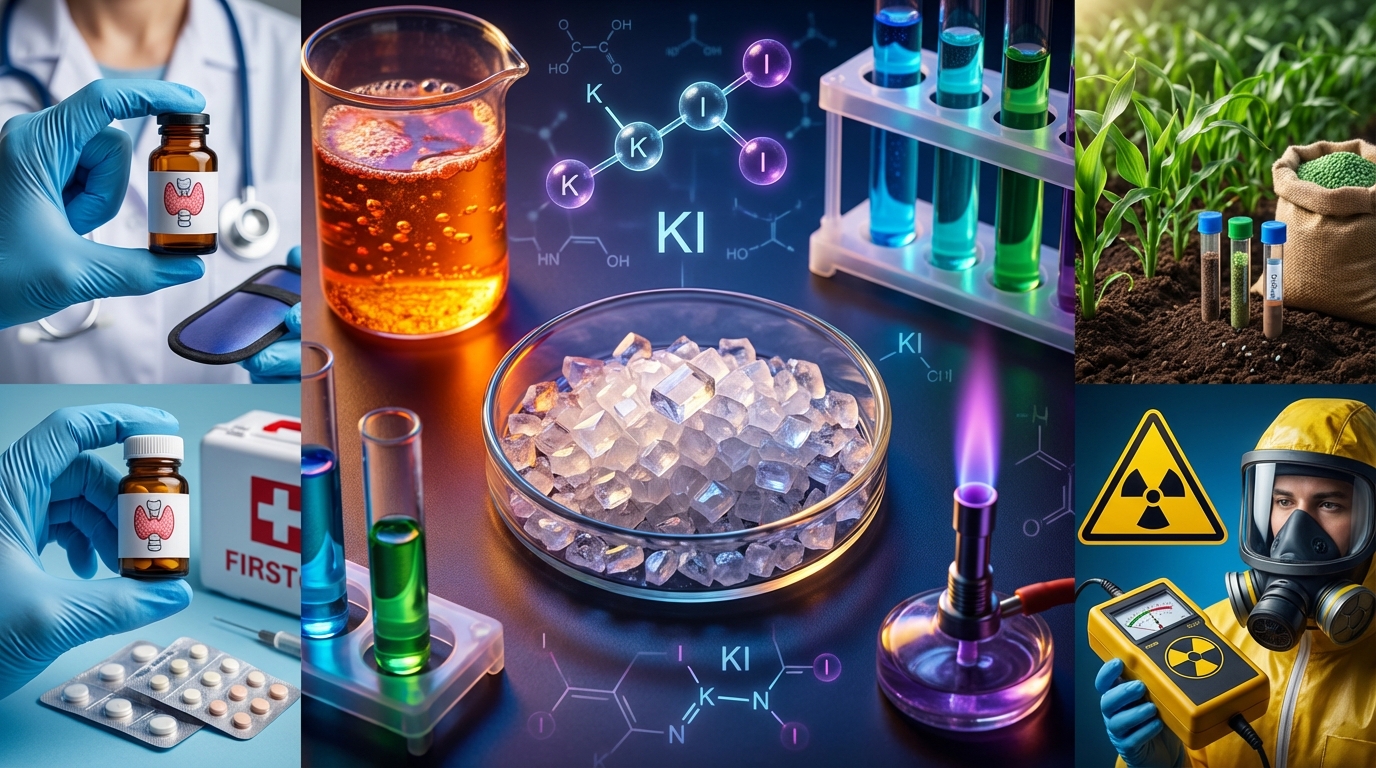 află tot ce trebuie să știi despre iodura de potasiu, proprietățile sale și utilizările importante în sănătate și industrie.