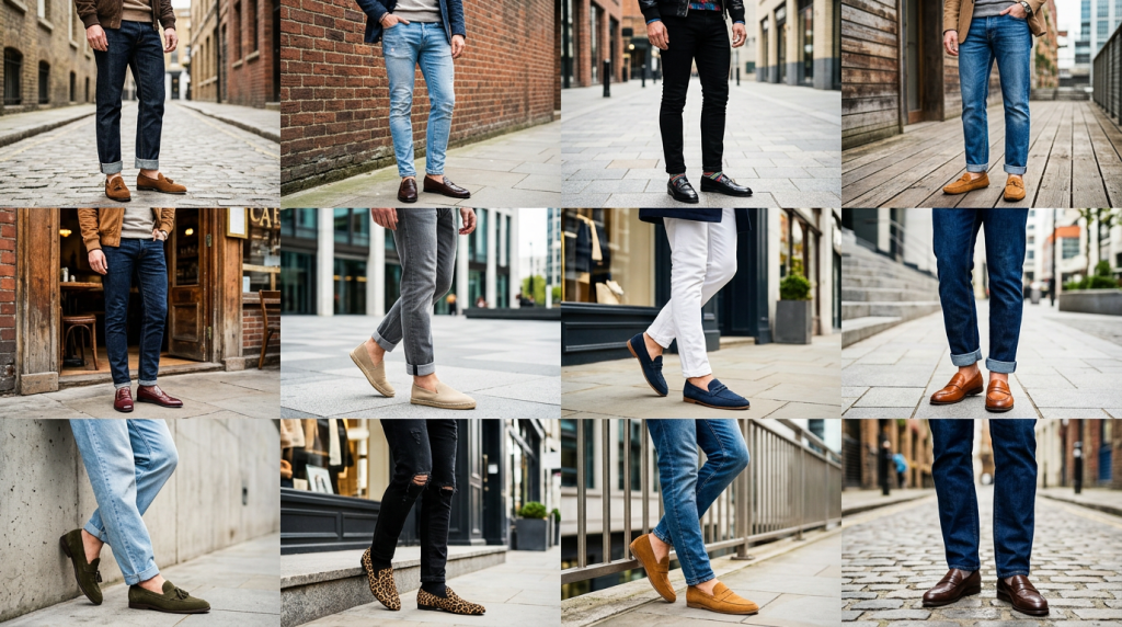 descoperă ghidul practic cu 12 moduri stylish de a asorta mocasinii pentru bărbați cu blugi, pentru un look modern și elegant în orice ocazie.