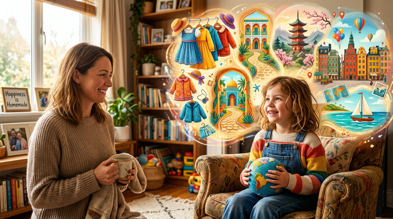 în copilărie, visam la bogății materiale și aventuri îndepărtate, dar mama mea mă învăța cu blândețe că adevărata bogăție este fericirea pe care o avem deja.