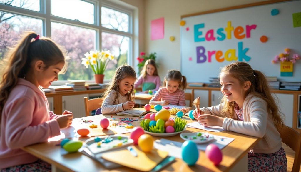 descoperă durata vacanței de paște și activitățile captivante ale elevilor în ultimul modul al anului școlar, pregătindu-se pentru finalul anului educațional.