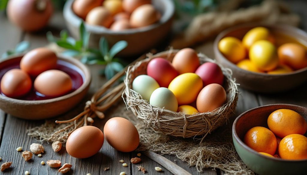 descoperă metode naturale de învopsire a ouălor de paște și învață lecții valoroase alături de copii în timpul acestei activități creative și educative.