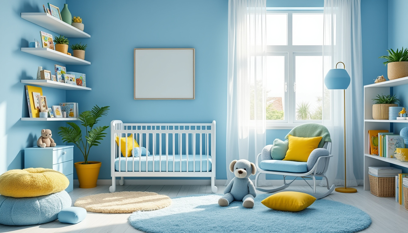 descoperă ce este baby blue și cum poți folosi această nuanță delicată pentru a decora camera copilului, creând un spațiu liniștit și plăcut.